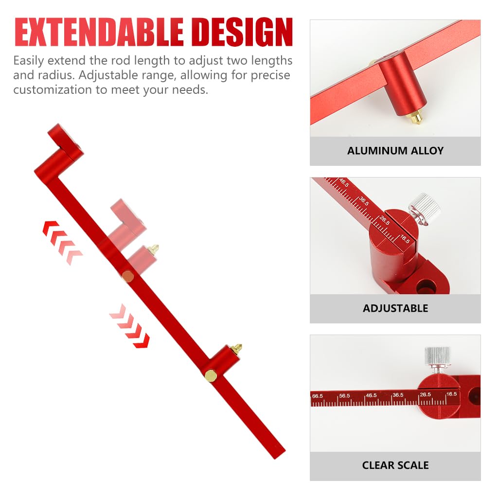 Serplex Woodworking Compass Scriber for Arc Drawing and Parallel Line Marking | 300mm Aluminum Alloy Precision Tool