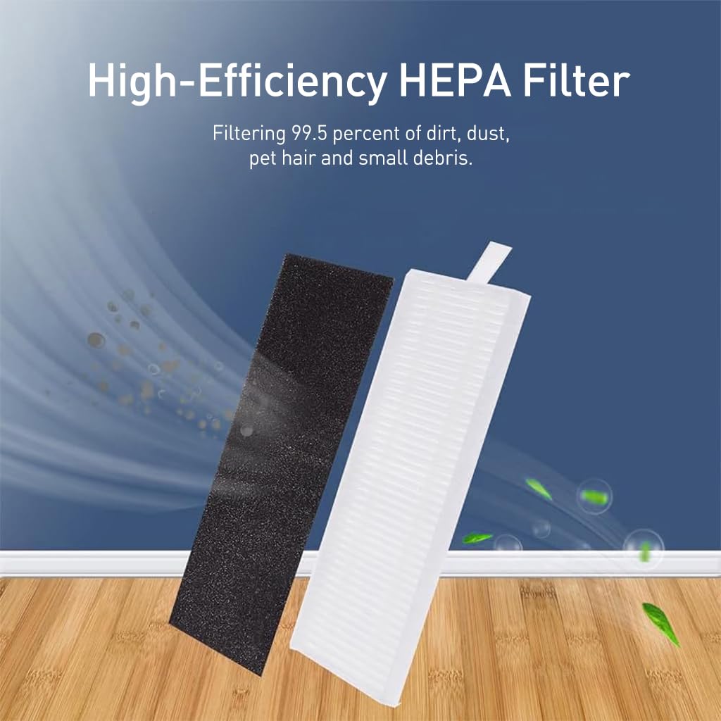 Verilux Replacement Accessories for Ecovacs Deebot Y1 Pro featuring 12PCS Brushes & Filters | Easy Install Cleaning Kit