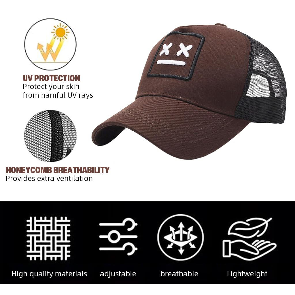 Gustave Men’s Sun Cap for Outdoor Sports with Mesh Ventilation and Adjustable Snapback Fit