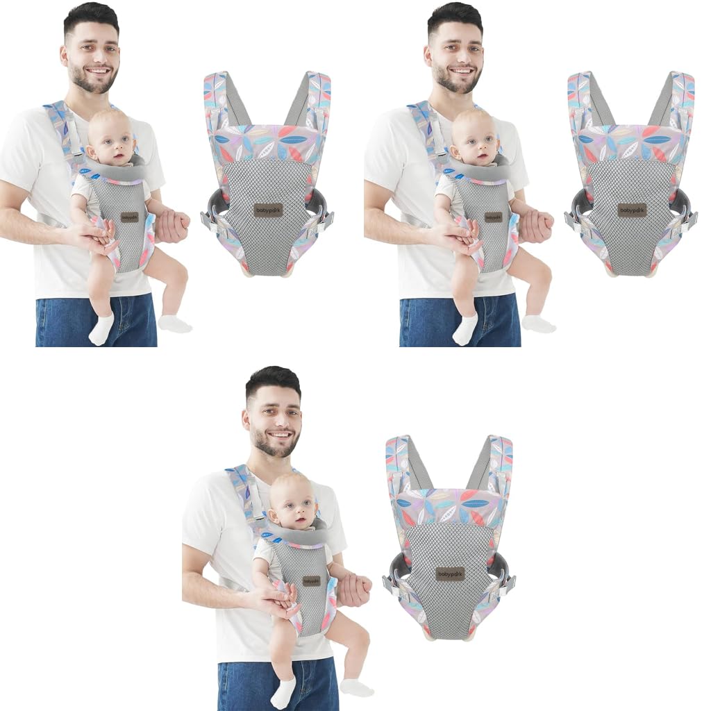 SNOWIE SOFT Baby Carrier for Travel and Daily Use featuring 4 in 1 Adjustable Design | Breathable Cotton Wrap for Newborn to Toddler 0–36 Months