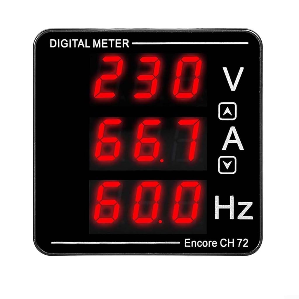 Serplex® Digital Multimeter 120A AC 50-500V LCD Display Digital Current Voltage Power Energy Multimeter Ammeter Voltmeter With Current Transformer 72 AC Voltage And Frequency Meter,Black