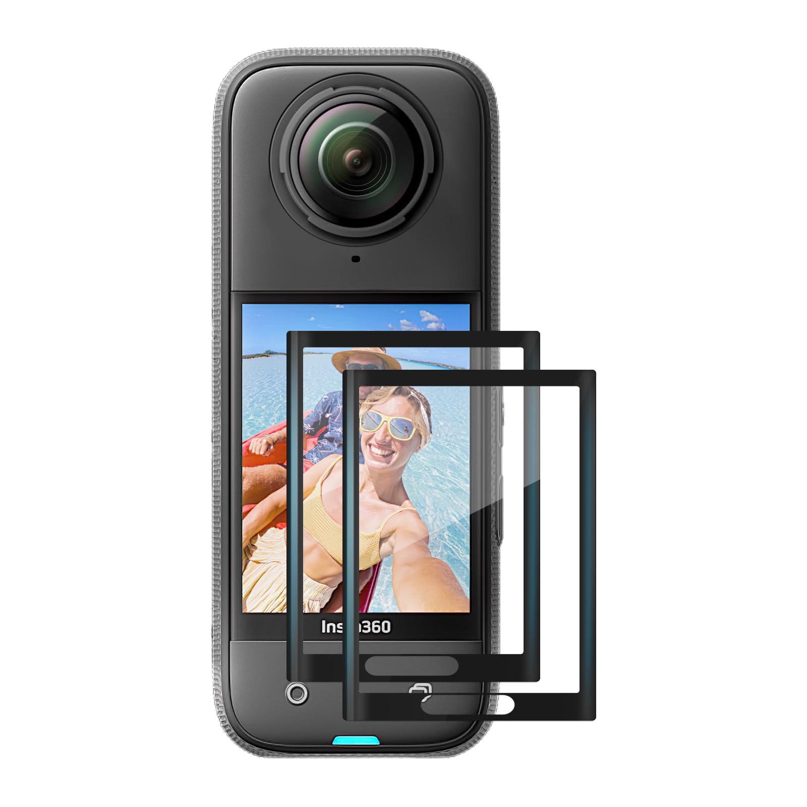 ZORBES® Screen Protector for X5 Accessories (2 Pack), Tempered Glass LCD Display Film Screen Protective Cover for X4/Insta 360 X