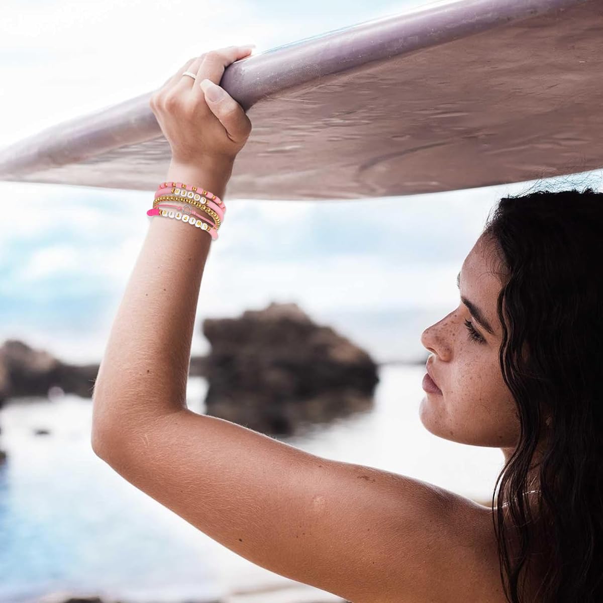 SANNIDHI SEVENTEEN Bracelet for Kpop Fans with Engraved Stainless Steel Charm 8.6 in | Silicone Gift for Women and Men