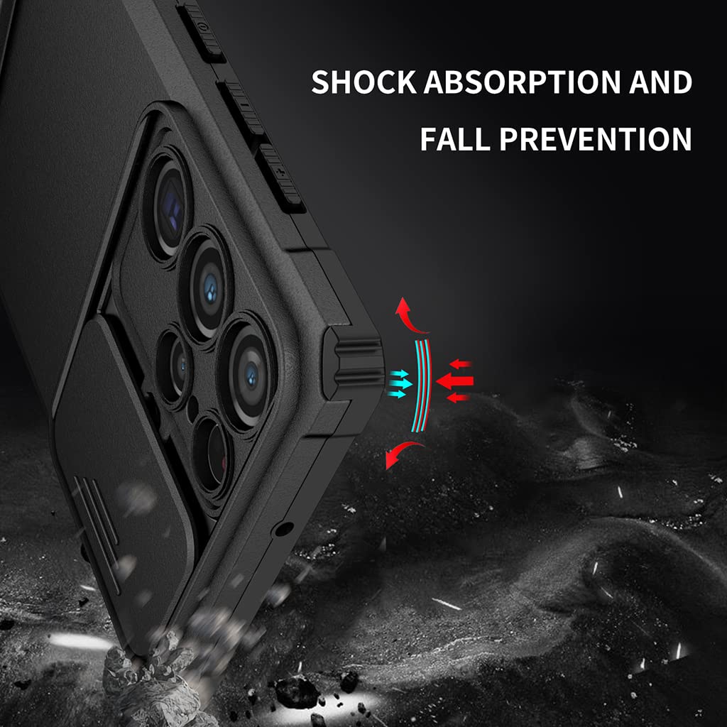 ZORBES Samsung S22 Ultra Case with Stand Cover featuring TPU Shockproof Protection | 2PCS