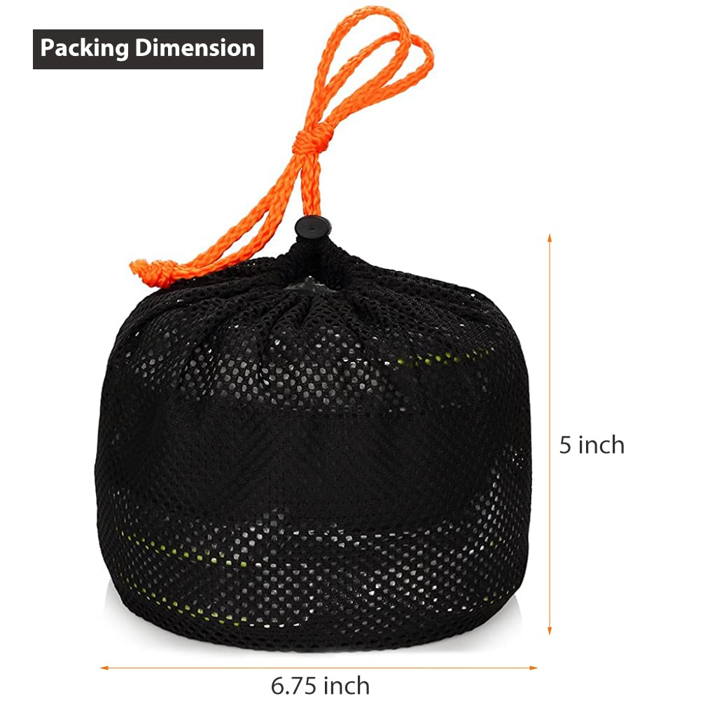 Proberos Camping Cookware Set for 2–3 People with 2L Pot and Foldable Handles | Non-Stick Hard Anodized Aluminum