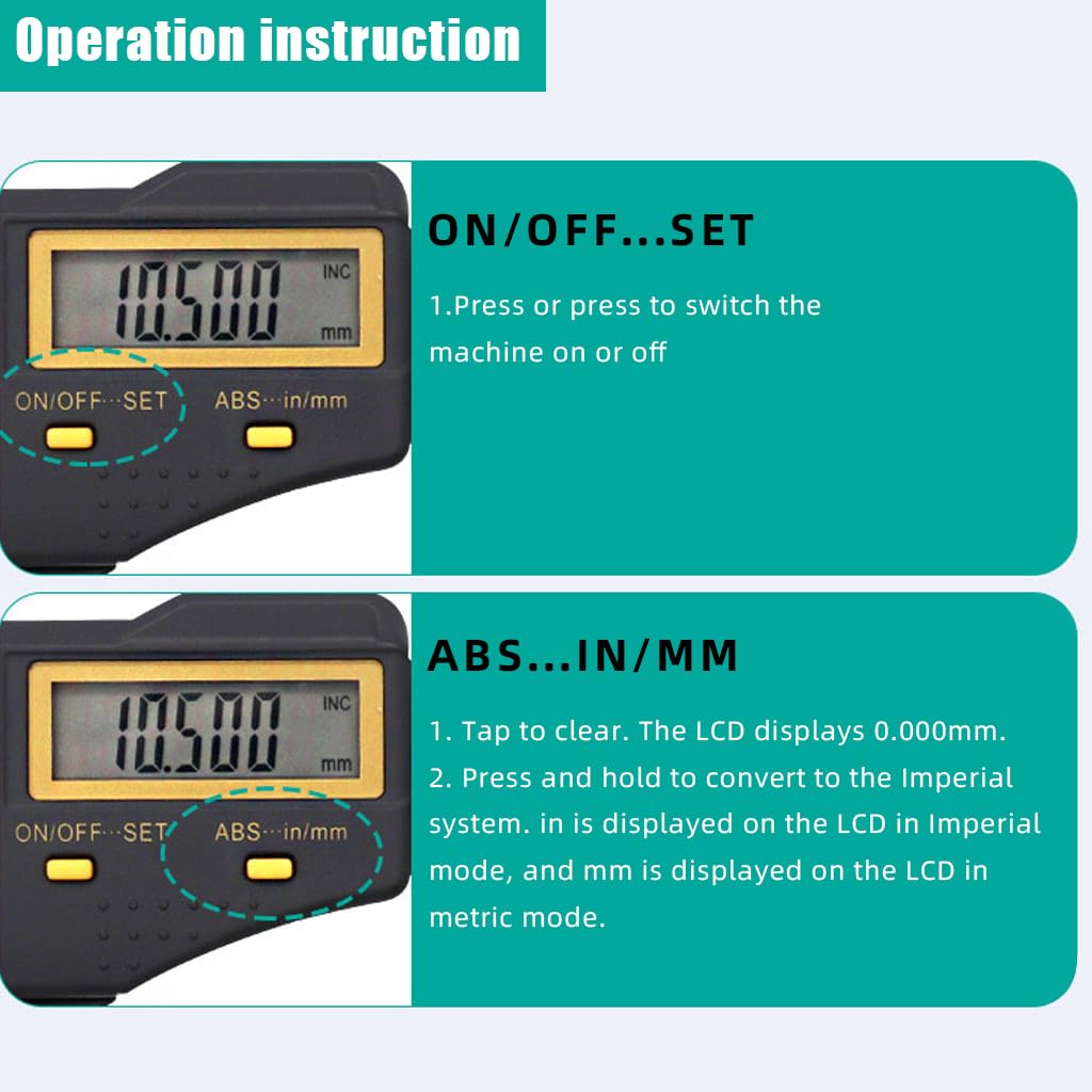 Serplex Digital Micrometer for Precision Measurement with LCD Display and Carbide Surfaces | 0-25 mm Range 0.001 mm Resolution