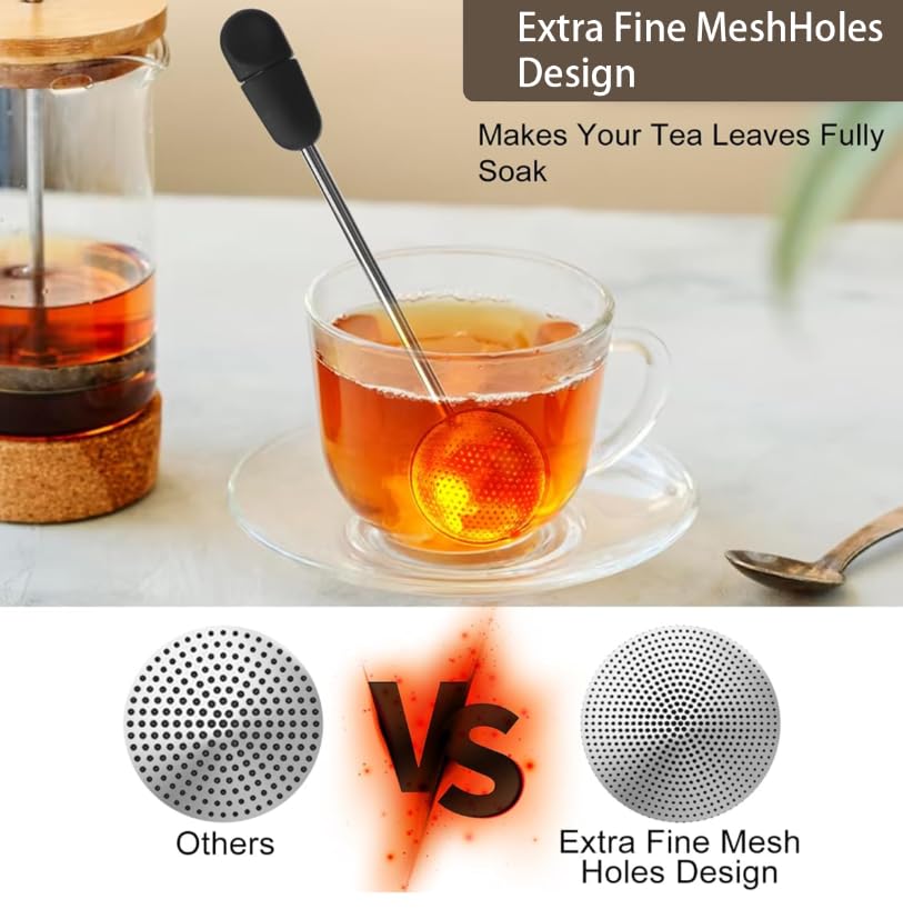 ZIBUYU Stainless Steel Tea Infuser for Loose Leaf with Fine Mesh Filter and Easy-Clean Design