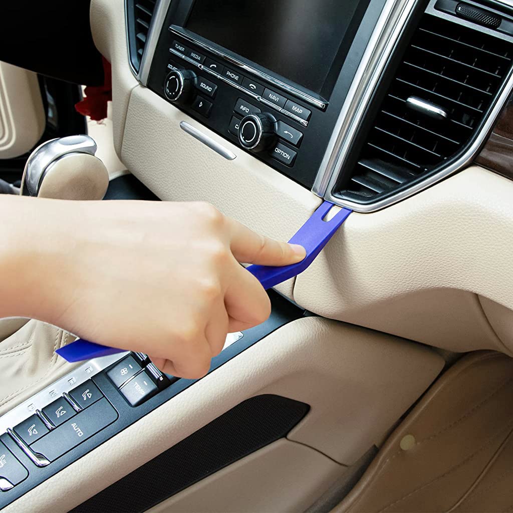 Supvox Pry Tools Set for Car Trim Removal with Ergonomic Handle and 5 Pcs Design | No Scratch Interior Panel Repair Kit