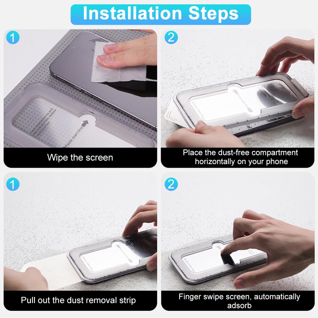 ZEITEL Tempered Glass Screen Protector for iPhone 14 with 9H Hardness and Easy Installation Kit | 2 Pack and Lens Protector