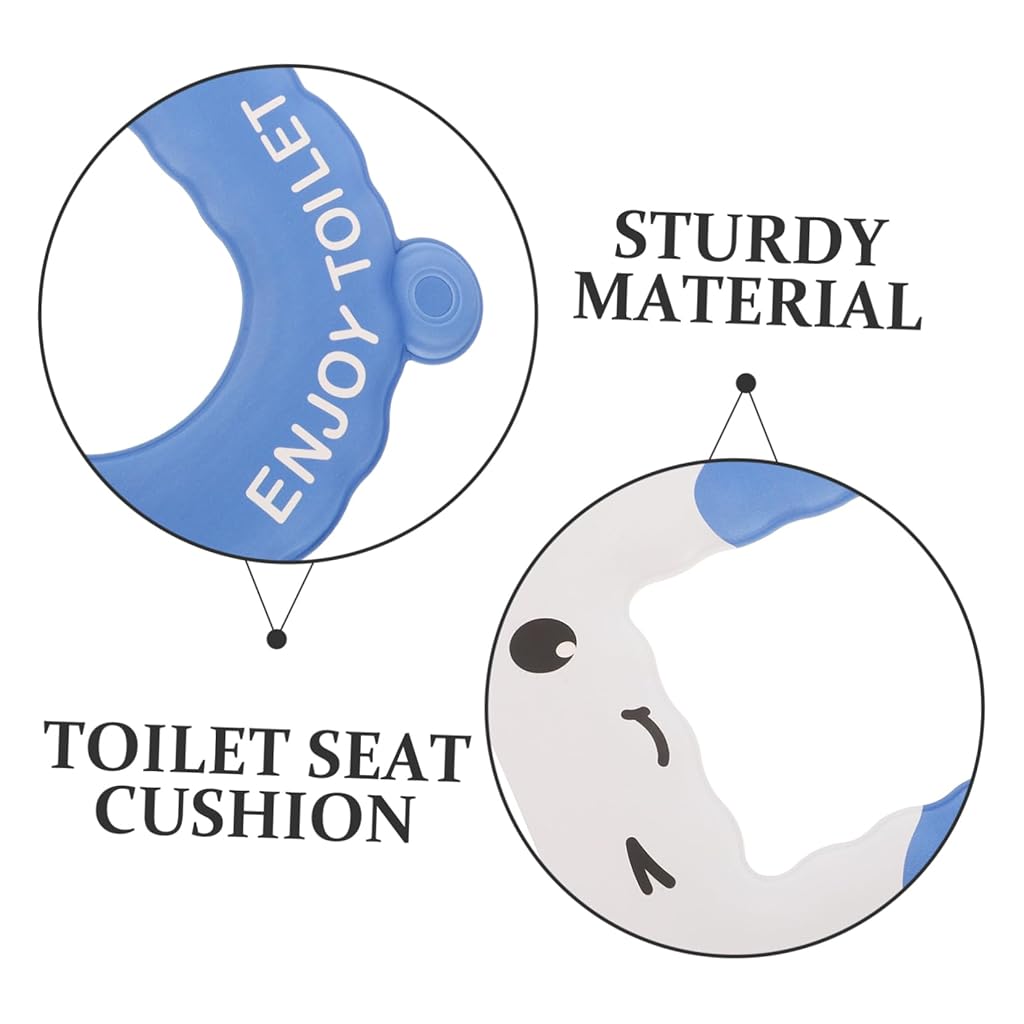 HASTHIP® Toilet Seat Cover Pad Padded Waterproof EVA Toilet Seat Cover Pad Fashion Cartoon Toilet Cushion Pad with Lifting Handle, All Season Use