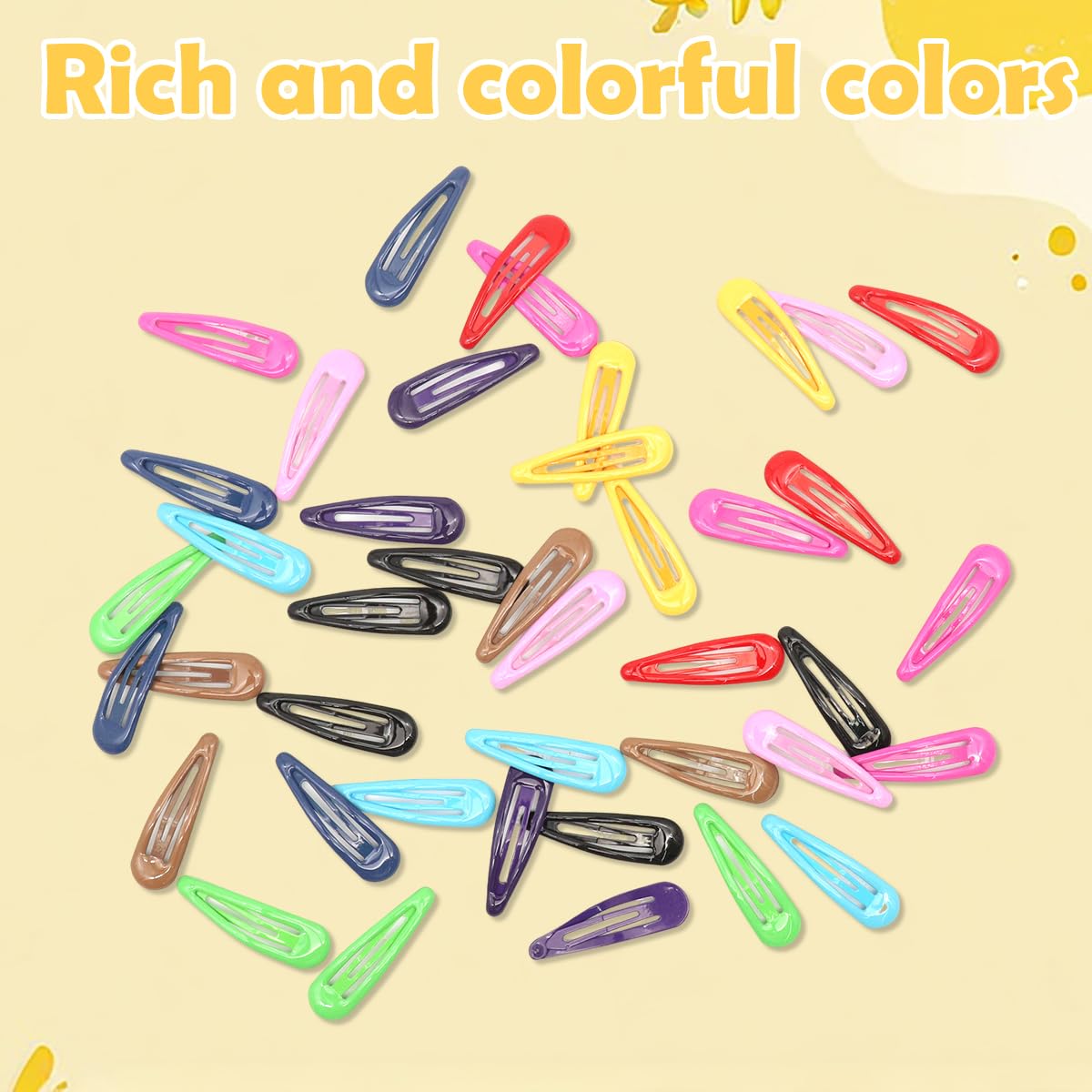 PATPAT Hair Clips Set for Daily Styling with 40 Alloy Tic Tac Pins and Mesh Bag | Girls Accessories