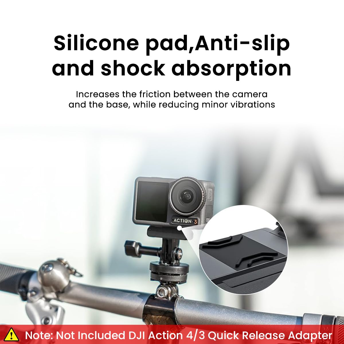 Verilux Magnet Adapter Mount for DJI Action 4 or 3 with Secure Claws | Outdoor Vlogging Tripod Connection