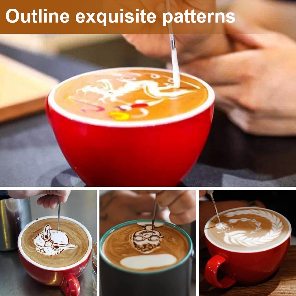 Supvox Milk Frothing Pitcher 600ml for Latte Art with V Shape Spout and Ergonomic Handle