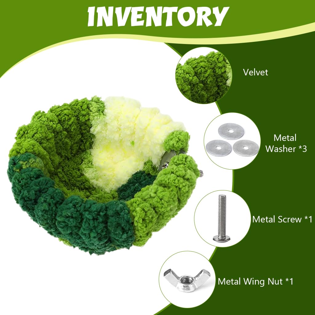 Qpets Bird Nest for Cage with Screw Mounted Design and Soft Plush Material | 17.5×8.5 cm Small Parrot Bed