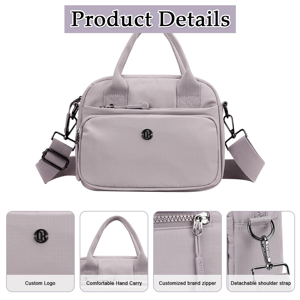 Zibuyu Mini Nylon Crossbody Bag for Women with Multi Pockets and Adjustable Strap | Lightweight Waterproof Shoulder Purse for Travel and Everyday Use