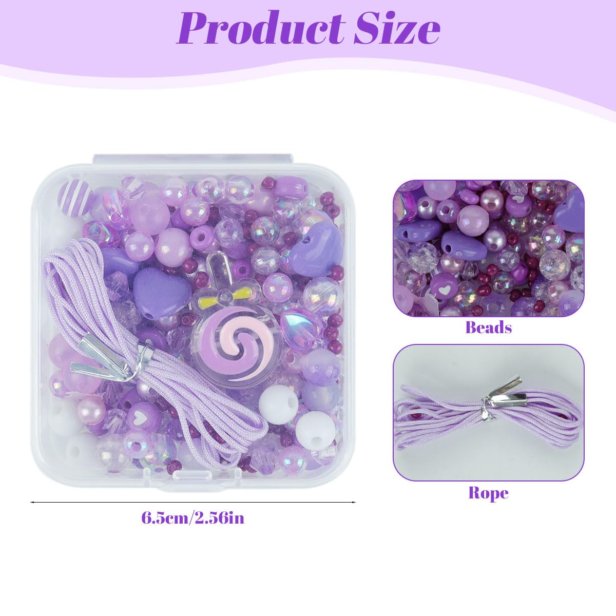 SANNIDHI Beads for Bracelet Making Kit for Girls with Pink Bow Charms | DIY Phone Strap Craft Set