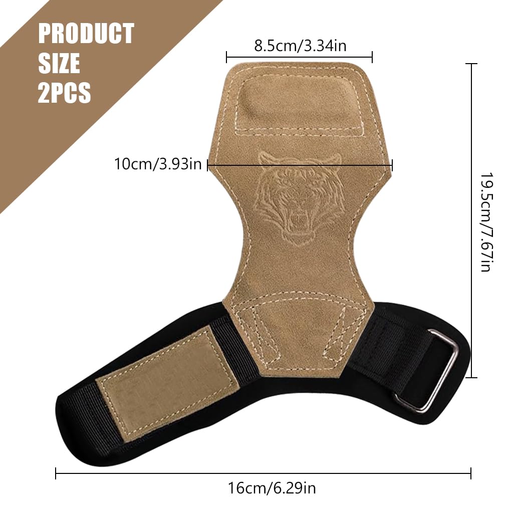 Proberos Workout Palm Guards for Weightlifting with 3 Hole Grip Design 14x9cm Rubber & Microfiber