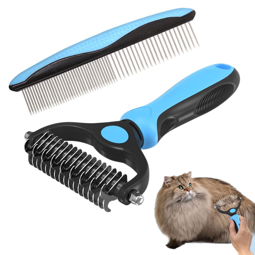 Qpets® Dogs Shedding Tool for Long matted Haired Pet