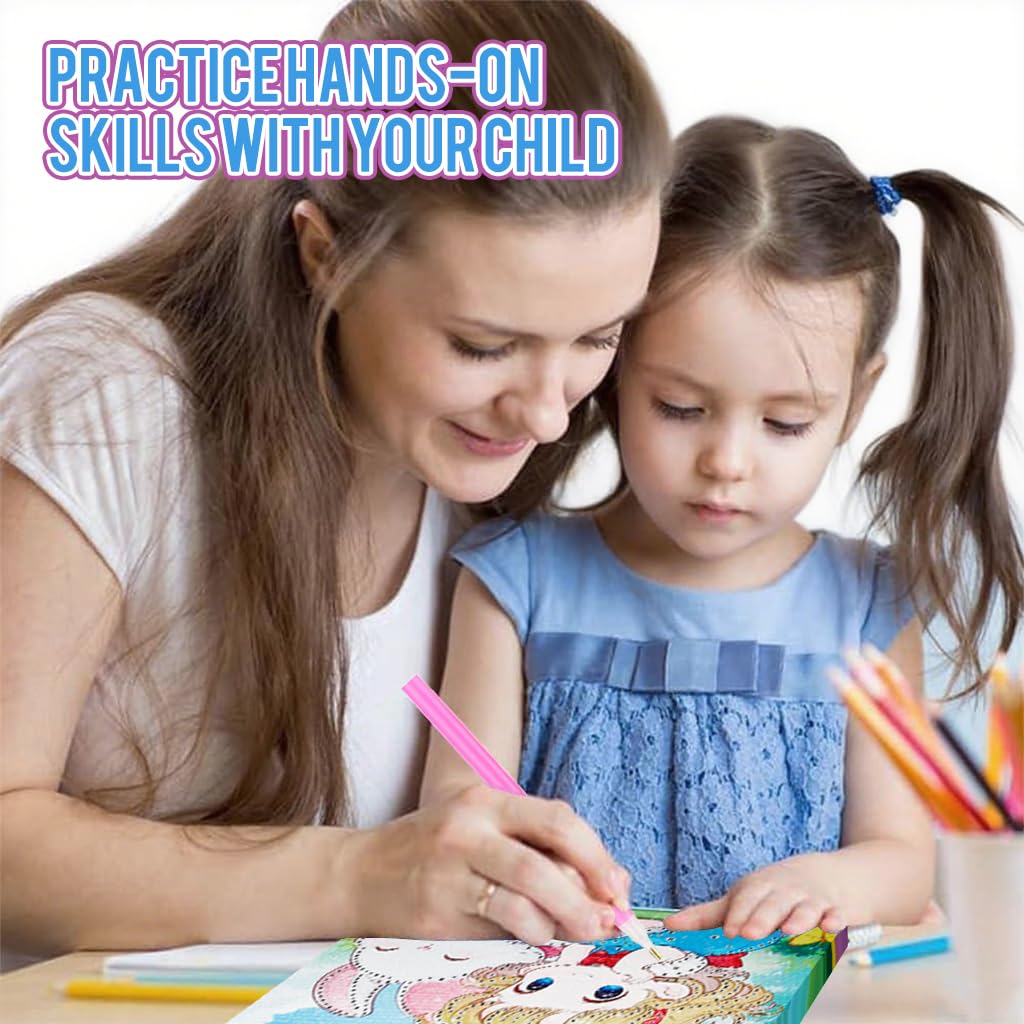 PATPAT Diamond Art Kits for Kids with Pearl Detailing featuring Cute Stitch Design | Fun DIY Craft