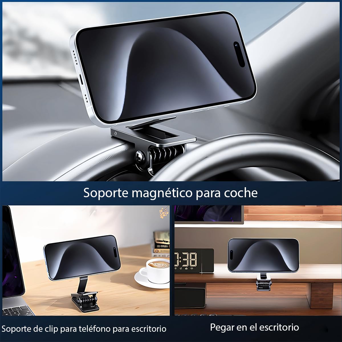 ZORBES Magnetic Phone Holder for Car with 360° Rotating Mount | Hands Free Travel Stand