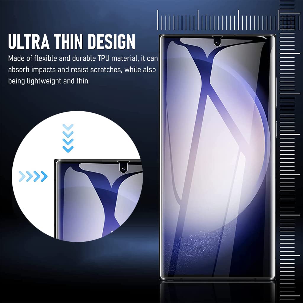 Zeitel Privacy Screen Protector for Samsung S23 Ultra 6.8 in with TPU Film and Lens Guard