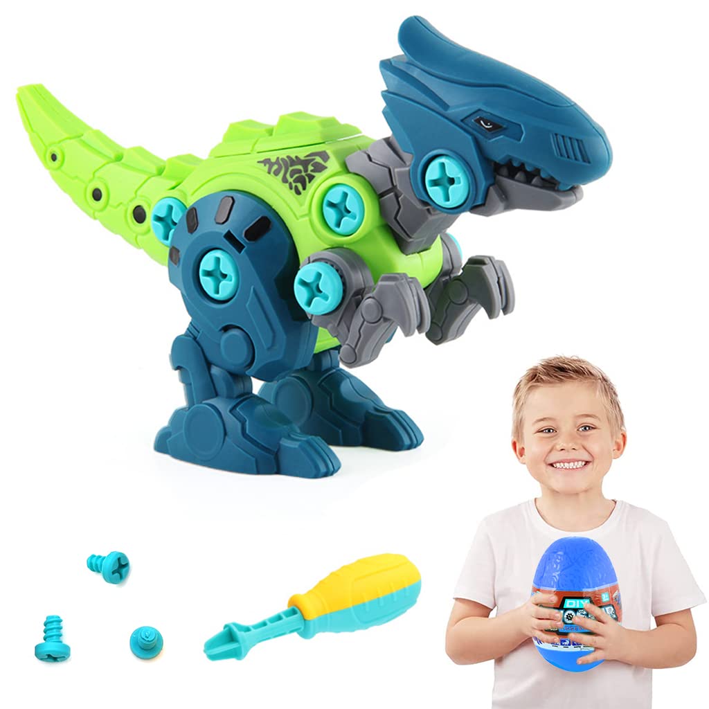 ZIBUYU Dinosaur Toys for Kids with Egg and Toy Screwdriver featuring Detachable Parts | STEM Building Gift for 3–8 Year Old Boys and Girls