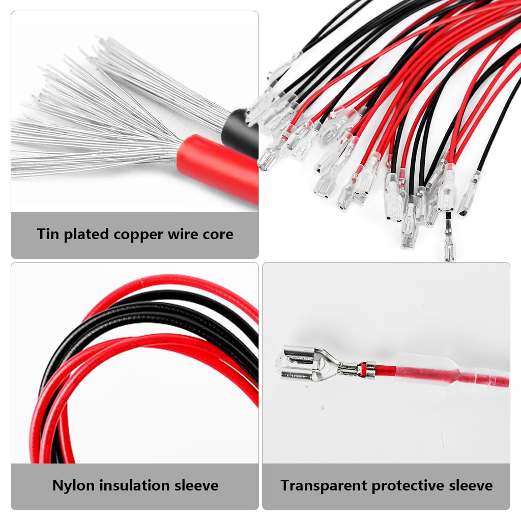 ZORBES Speaker Wire Connector Kit for Automotive and DIY Use featuring Quick Disconnect and 30PCS Multi Size Terminals