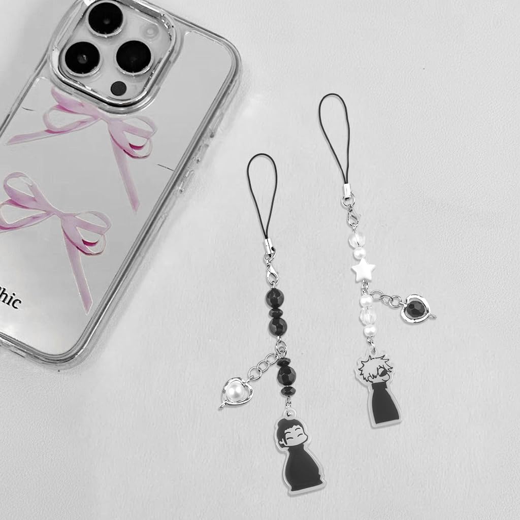 ZORBES Phone Charms for Anime Lovers featuring Goj Satoru and Suguru Geto | 2Pcs Resin Pendants