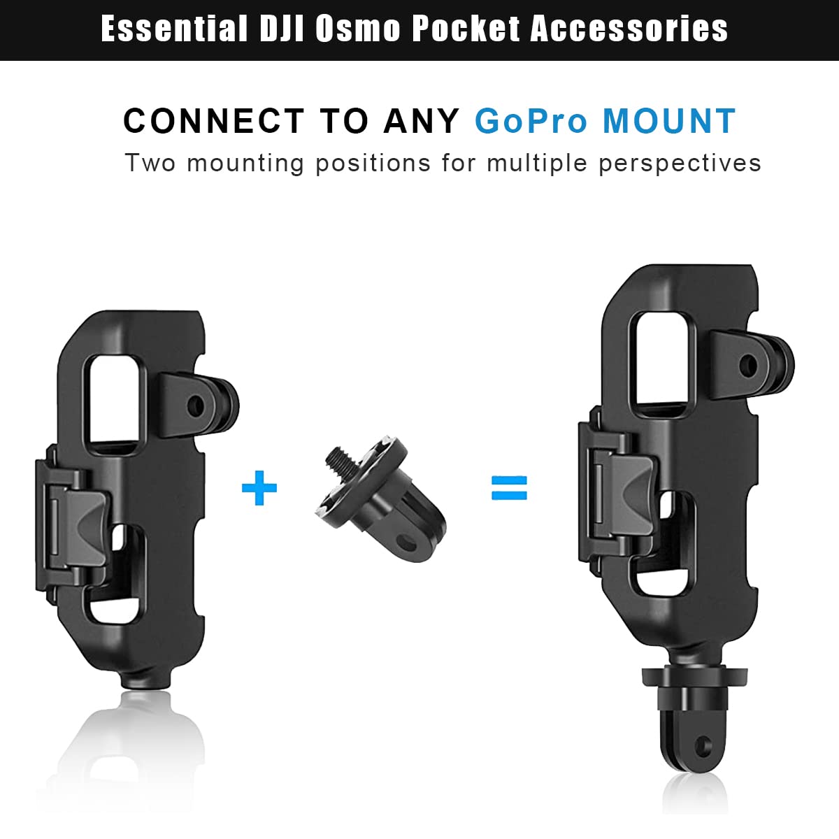 ZORBES DJI Osmo Pocket Accessories for Pocket 2 with Three Mounting Methods in Black