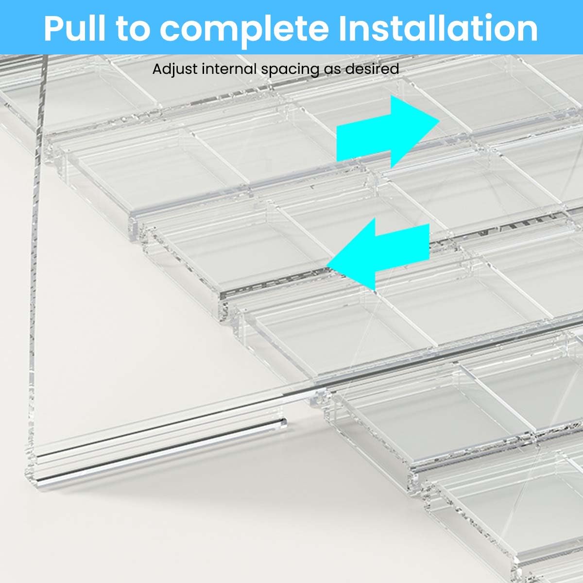 HASTHIP Purse Organizer for Closet with 4 Compartments and Clear Acrylic Divider | 2PCS Set