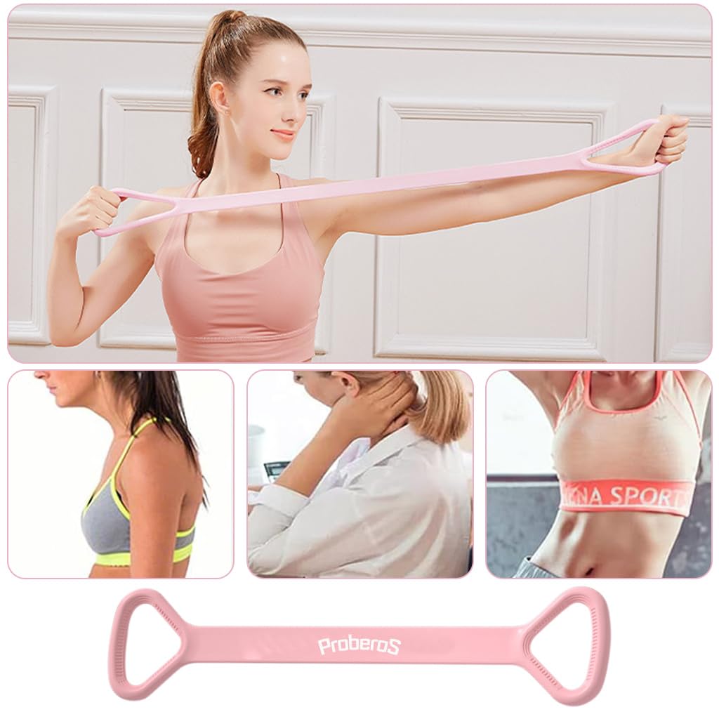 Proberos Fitness Resistance Band for Full Body Workouts featuring Ergonomic Handles and TPE Material | 50cm Portable Exercise Equipment