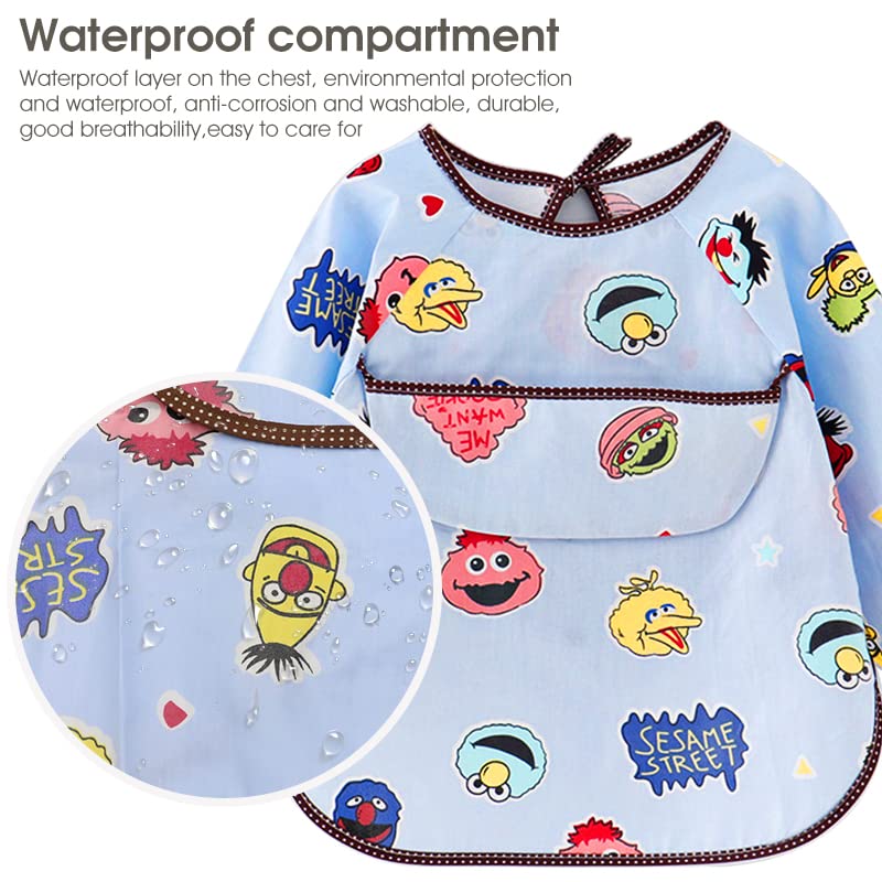 SNOWIE SOFT Baby Bib for Toddlers featuring Waterproof TPU Fabric and Elastic Sleeves | Fits 6–24 Months