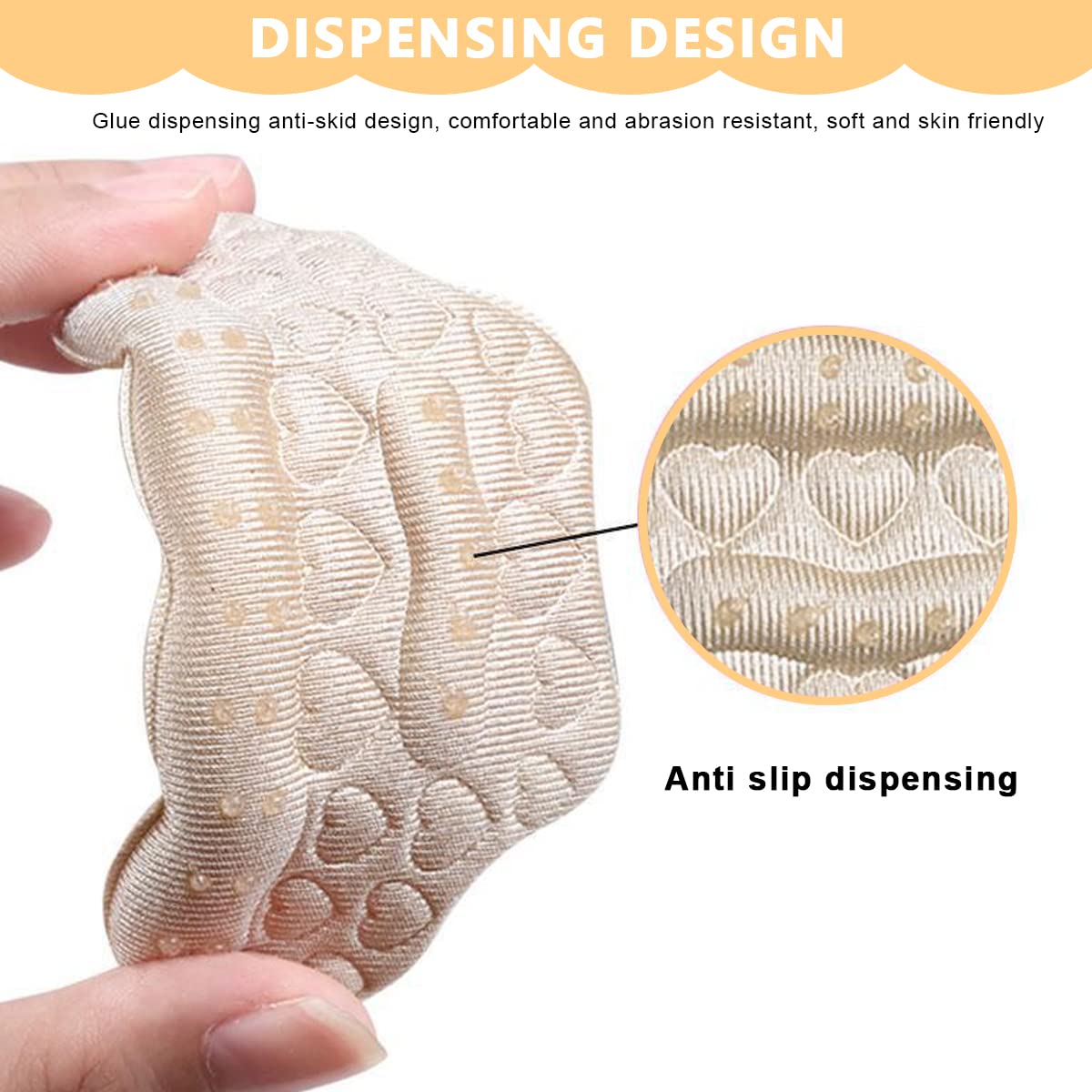 GUSTAVE Heel Grip for Women with Self Adhesive Cushion Pads and Microsuede Sponge | 2 Pairs