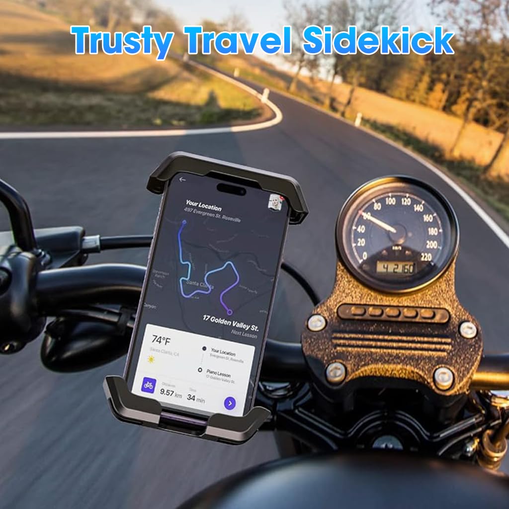 STHIRA Mobile Holder for Bikes with 360° Rotatable Anti Shake Design and Quick Installation | Fits Smartphones 4.7 to 7.2 in