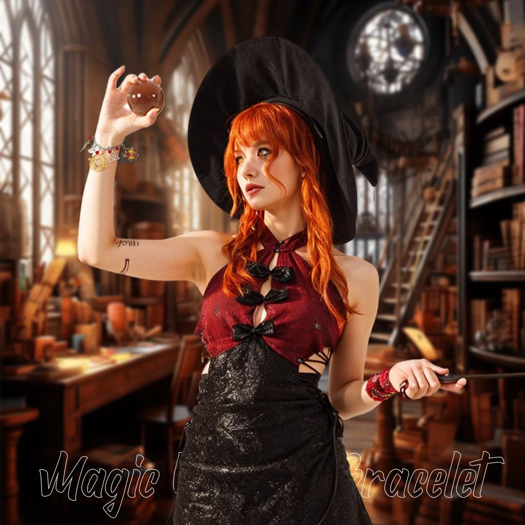 SANNIDHI Harry Potter Bracelet for Girls with Wizardry Charms and Adjustable Chain | 2PCS Gift Jewellery