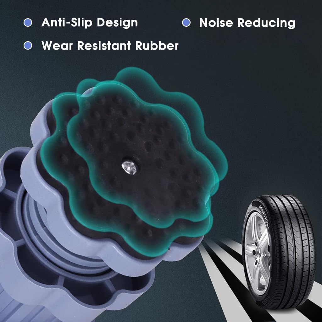 ZIBUYU Anti Vibration Pads for Washing Machine with Adjustable 8–11 cm Riser Feet | Floor Protection