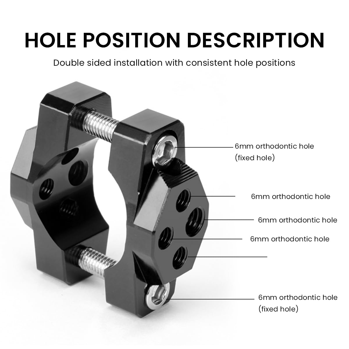 STHIRA Motorcycle Crash Guard for Handlebar or Bumper Mount with 17–32mm Adjustable Clamp | Aluminum Alloy Spotlight Bracket