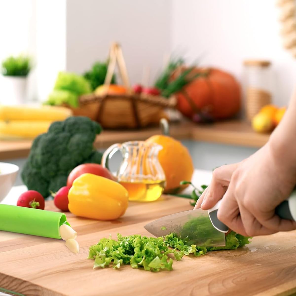 Supvox Garlic Peeler 3 Pack for Quick Skin Removal with Friction Pouch Design | Silicone Kitchen Tool