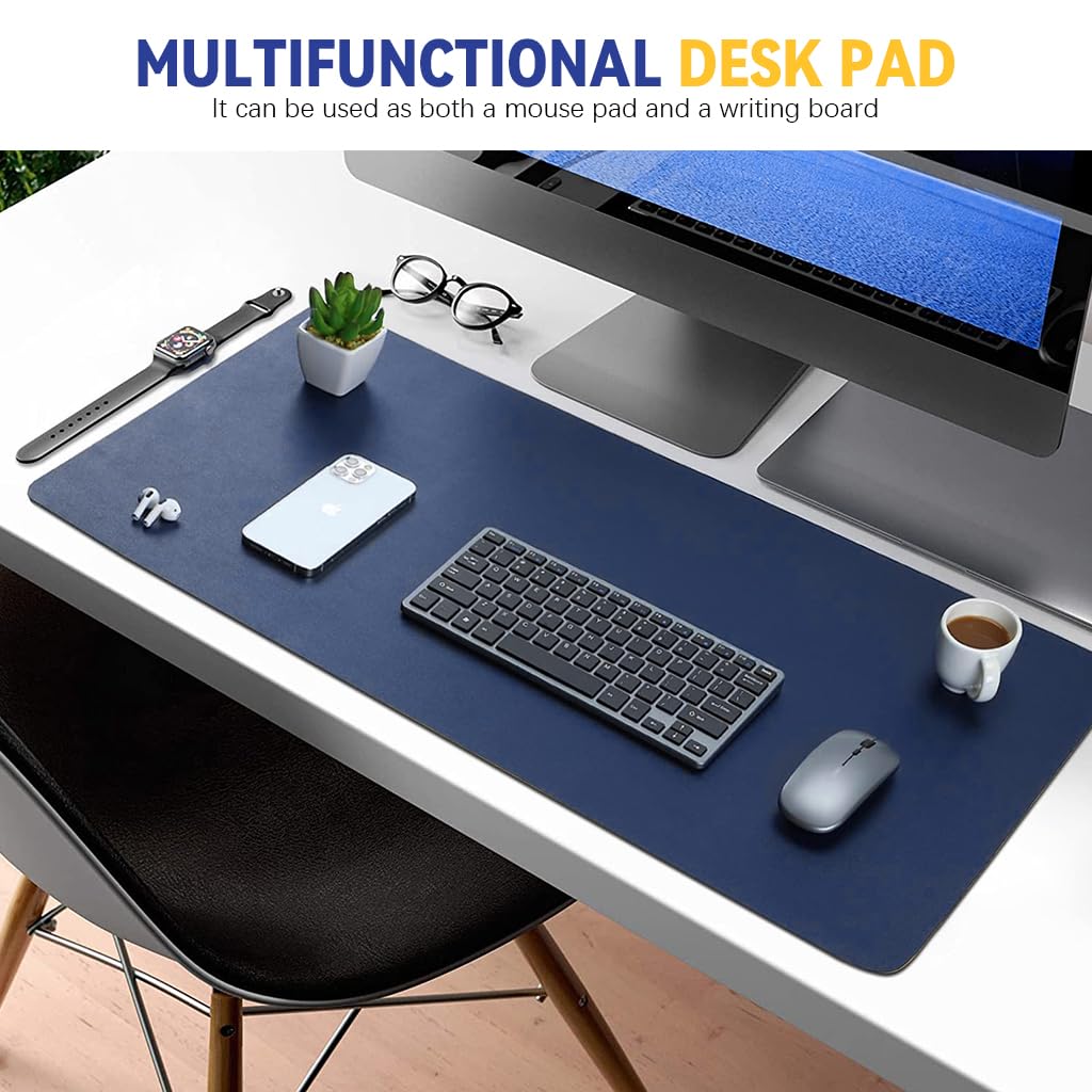 ZORBES Desk Mat for Office with Dual-Sided PU Leather Design 100x50cm | Waterproof & Non-Slip Surface