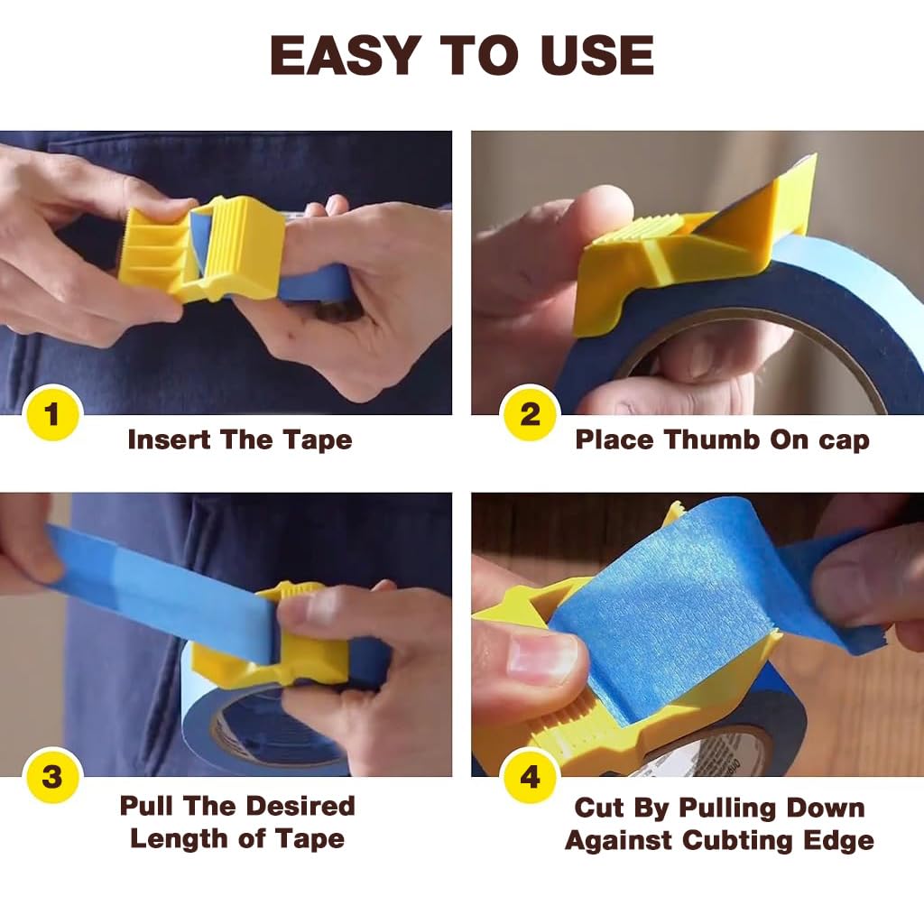 OFIFO Tape Dispenser Cutters for Painting and DIY Crafts with Sharp Cutting Edge | 3 Pack for 1 1.5 and 2 in Masking Tape