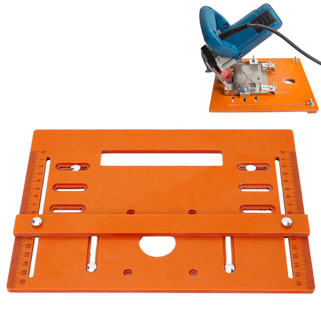 Serplex Circular Saw Guide Rail Bottom Plate for Precision Woodworking featuring Etched Scale and 6mm Plastic Base