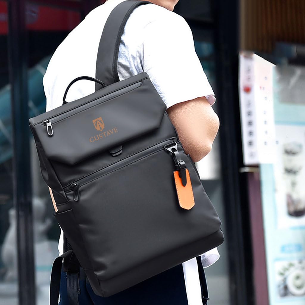 GUSTAVE Laptop Backpack for Men with Waterproof Oxford Cloth and Multi Pockets | 15.6 Inch