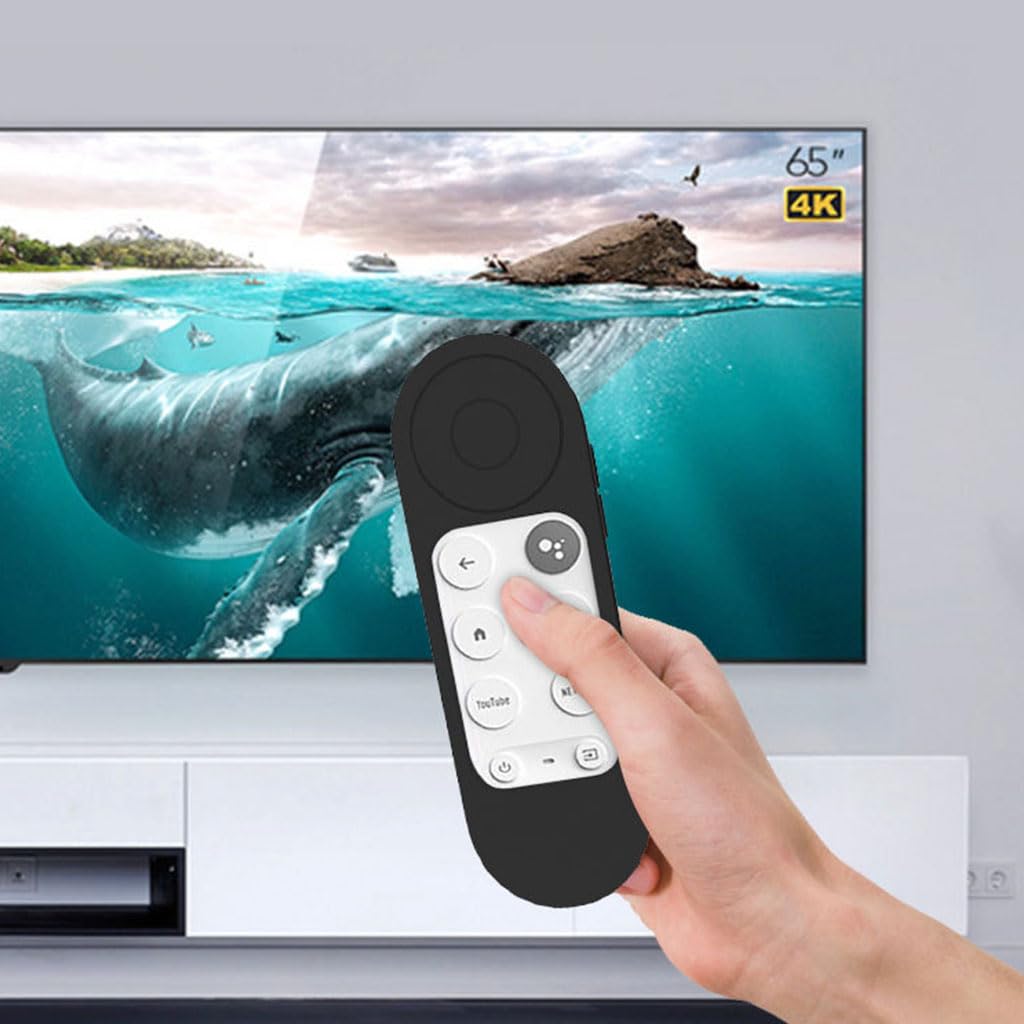 ZORBES Remote Control Cover for Google Chromecast 2020 4K Set of 2 Silicone Sleeves