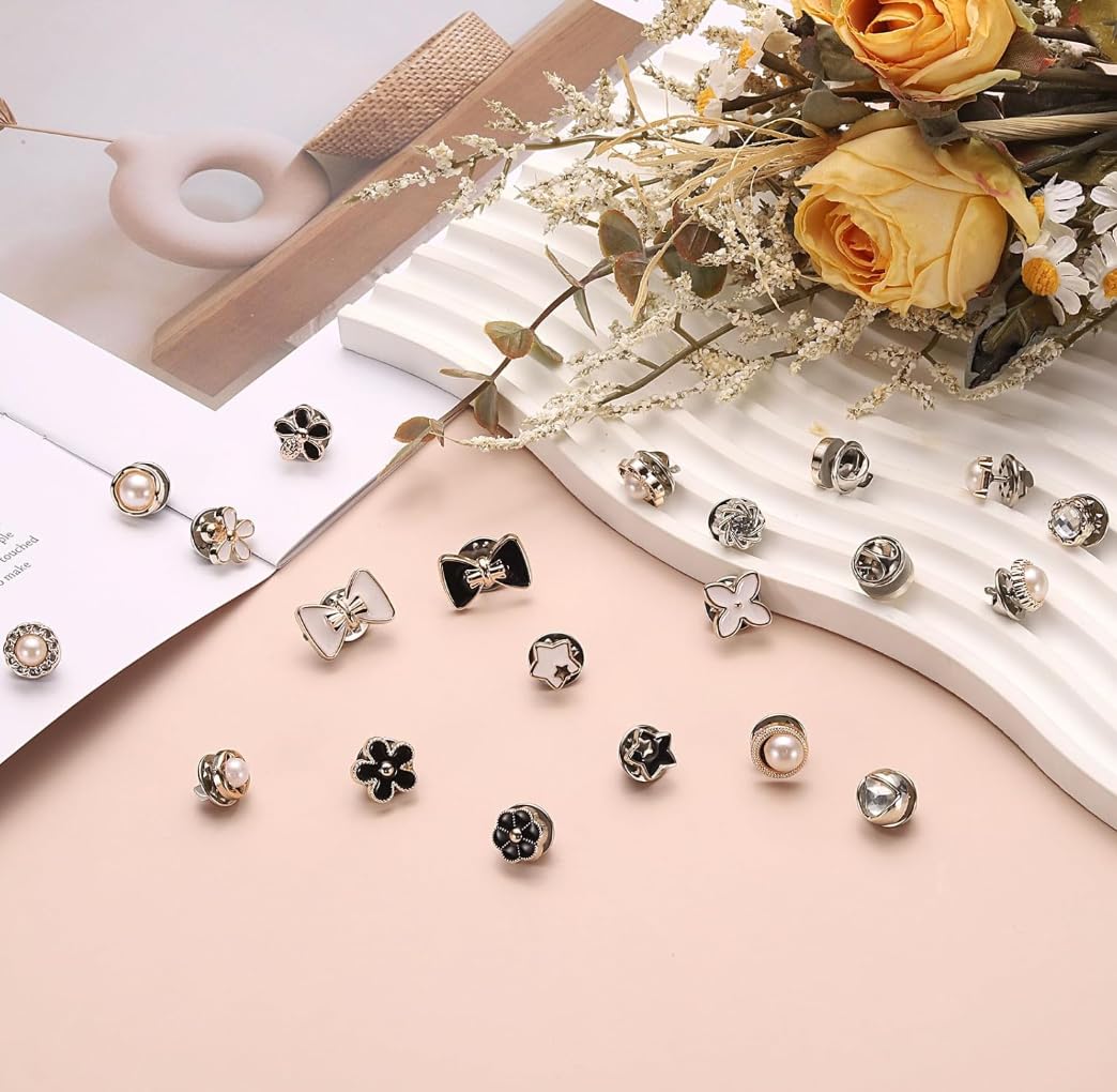 ZIBUYU Women's Brooch Pins for Dresses, Scarves and Bags with Secure Clasp | Elegant Gift Accessory
