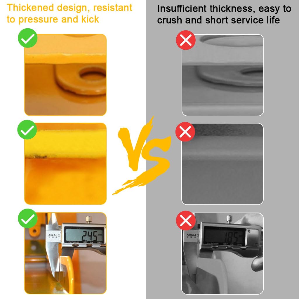 STHIRA Emergency Warning Triangle for Roadside Safety with Folding Design and Metal Frame 48x16x30cm