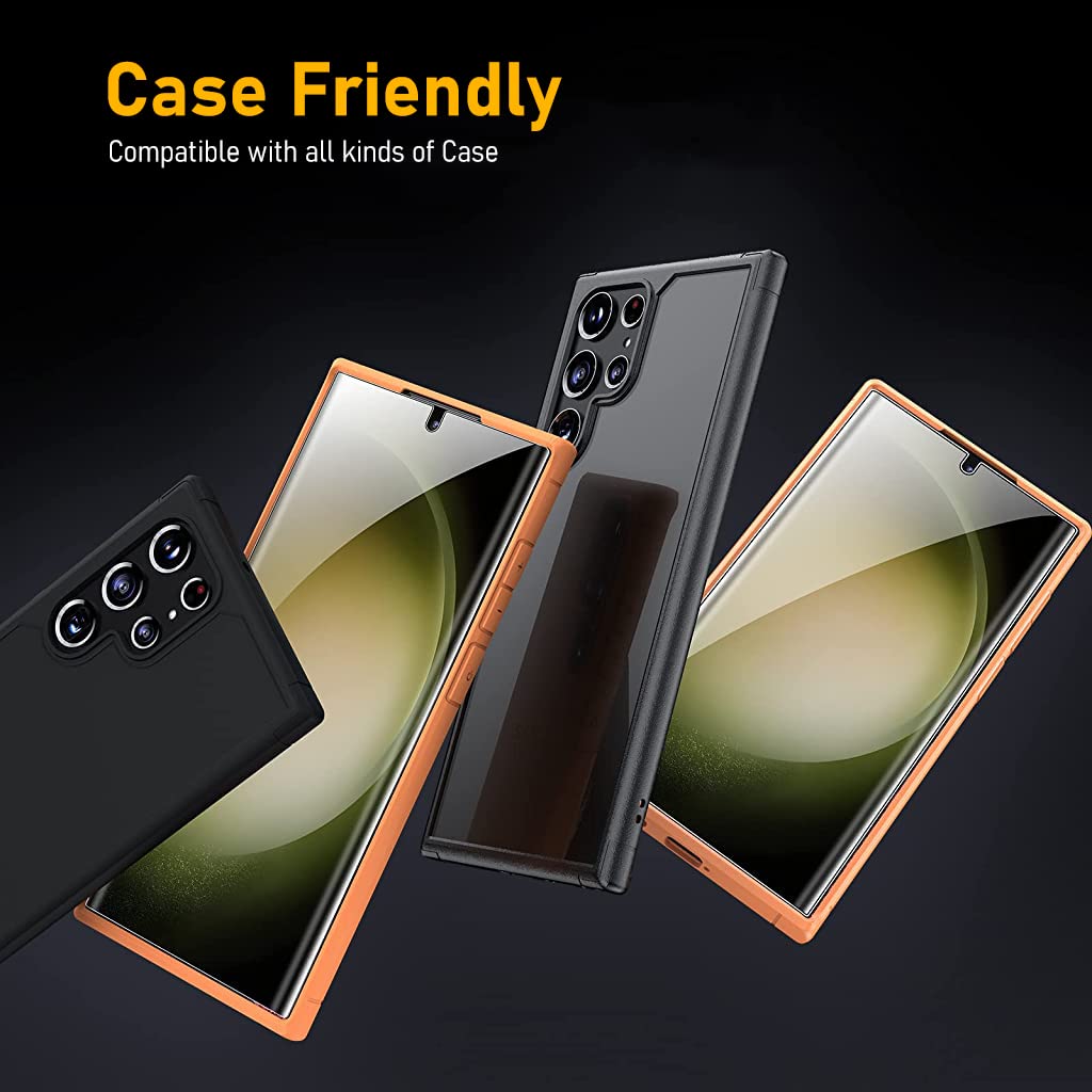 ZORBES Screen Protector for Samsung Galaxy S23 Ultra with Self-Healing TPU Film | 2+2 Pack 6.8 in HD Clear Touch Sensitive Design