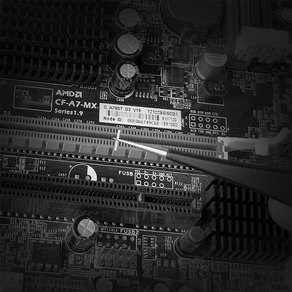 HASTHIP Tweezers Set for Electronics and Craft with Anti Slip Matte Handle | 6 Pcs Stainless Steel Precision Tools