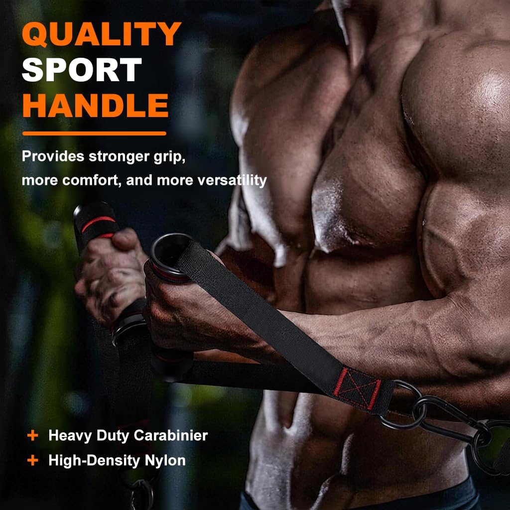 Proberos Pull Up Training Handles for Bodyweight Exercises with Ergonomic Foam Grip | Metal Carabiners Included for Full Body Strength Workouts