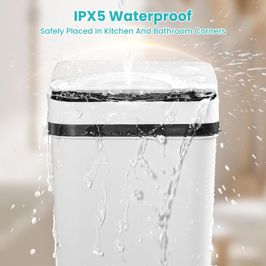 Supvox Smart Sensor Dustbin for Home with 12L Capacity and Automatic Motion Lid | Touchless Waste Bin 23.5x15.8x32cm