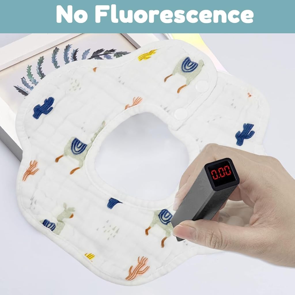 SNOWIE SOFT® 5Pcs Baby Bibs Cute Cartoon Bibs Back Button-up Soft